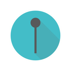 Electronic circuit symbol long shadow icon. Simple thin line, outline vector of restaurant icons for ui and ux, website or mobile application