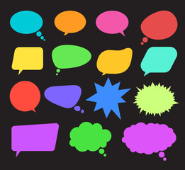 Speech bubble isolated set collection. Vector flat graphic design cartoon illustration