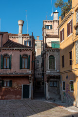 Abandoned Campo della Maddalena in Cannaregio District in the early Morning, Venice/Italy