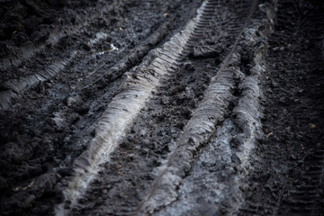 The beginning of spring. Dirt, blurry roads, black earth. Brick climb
