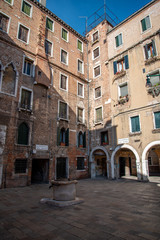Fototapeta na wymiar Small Square in Cannaregio District, Venice/Italy