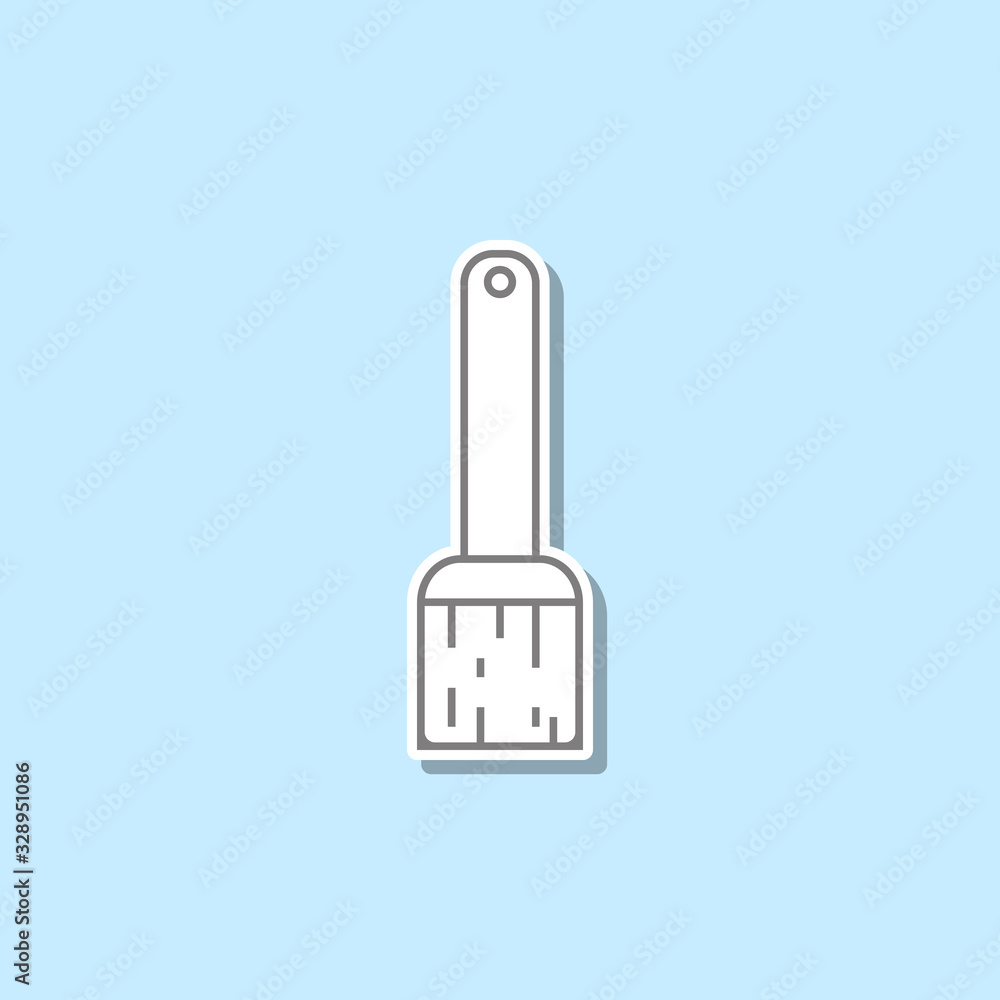 Aufkleber paint brush sticker icon. simple thin line, outline vector of web icons for ui and ux, website or mo