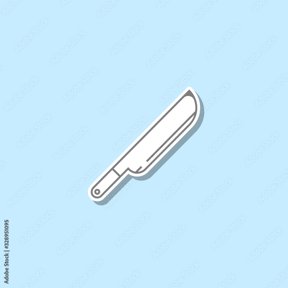 Poster knife sticker icon. simple thin line, outline vector of web icons for ui and ux, website or mobile a