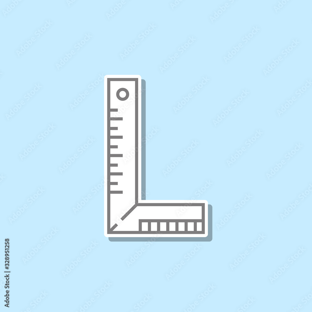 Poster degree square sticker icon. simple thin line, outline vector of web icons for ui and ux, website or 