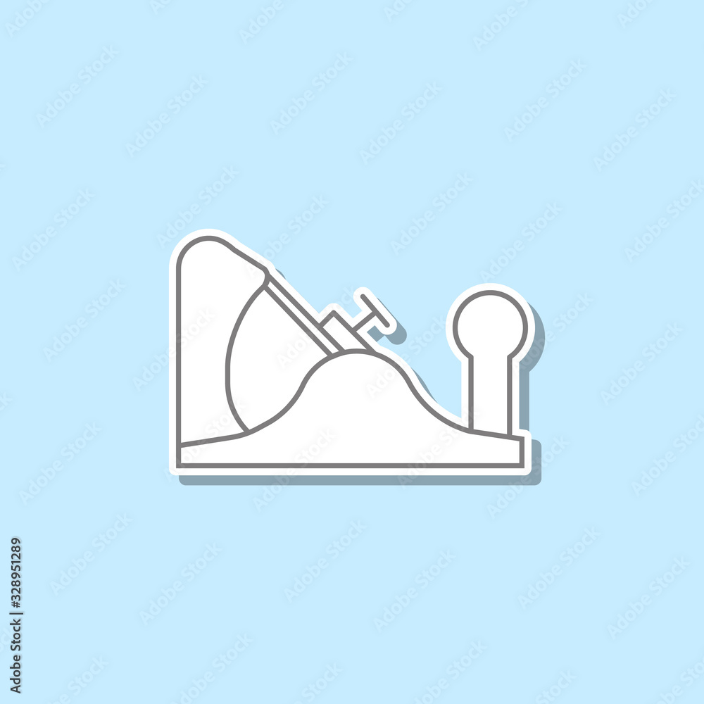 Aufkleber jack plane sticker icon. simple thin line, outline vector of web icons for ui and ux, website or mob