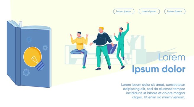 Business Team Coworkers Inspired by Bright Idea.