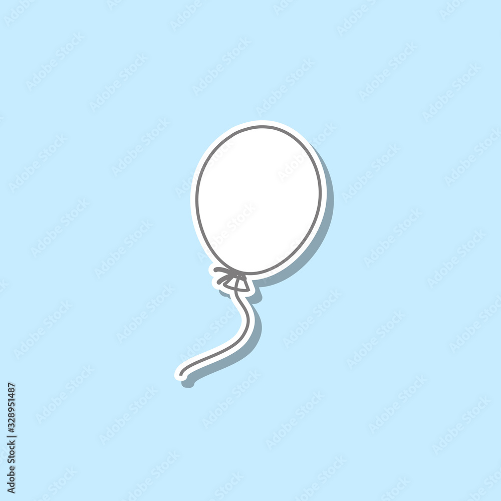 Poster balloon sticker icon. simple thin line, outline vector of web icons for ui and ux, website or mobile