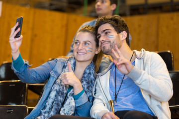 argentinean supporters doing a selfie