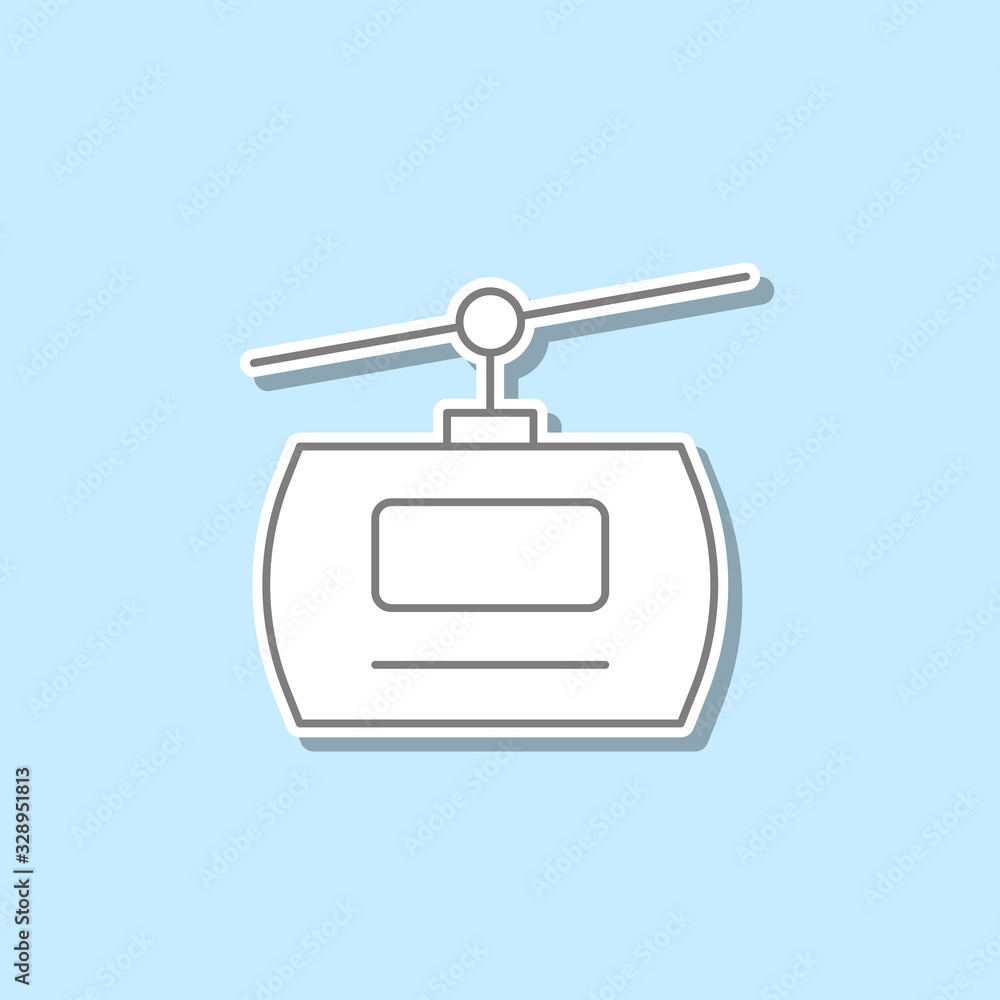 Poster cable sticker icon. simple thin line, outline vector of web icons for ui and ux, website or mobile a
