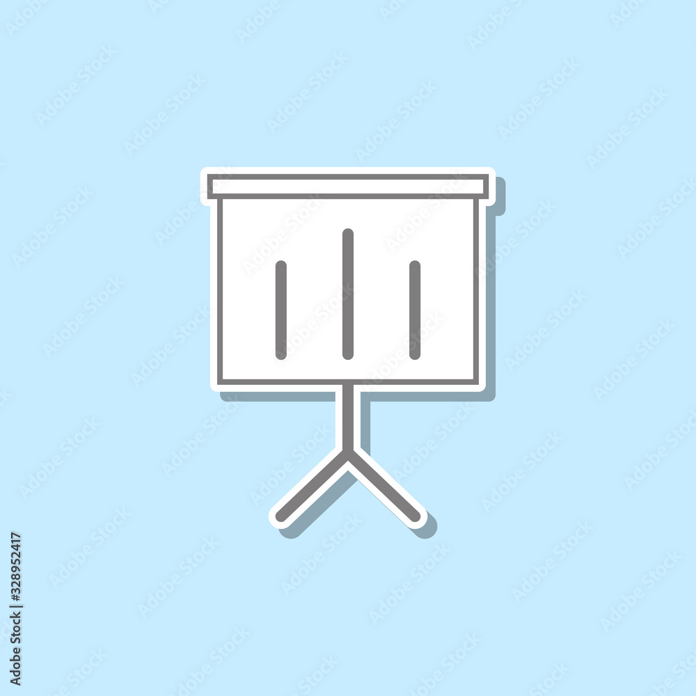 Poster diagram board sticker icon. simple thin line, outline vector of web icons for ui and ux, website or 