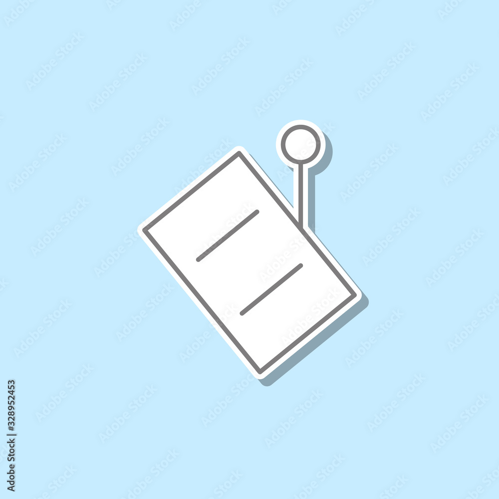 Poster paper and pin sticker icon. simple thin line, outline vector of web icons for ui and ux, website or 
