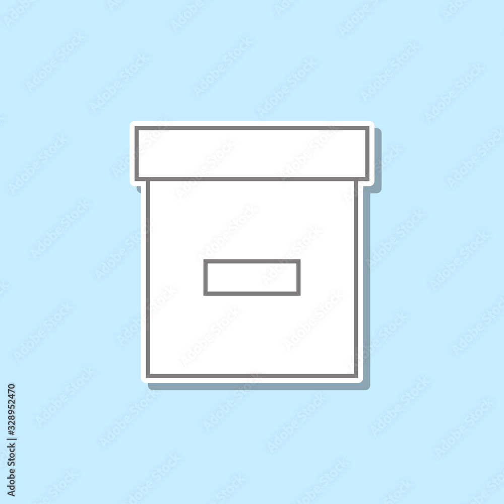 Poster box sticker icon. simple thin line, outline vector of web icons for ui and ux, website or mobile app