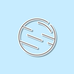 Jupiter sticker icon. Simple thin line, outline vector of web icons for ui and ux, website or mobile application