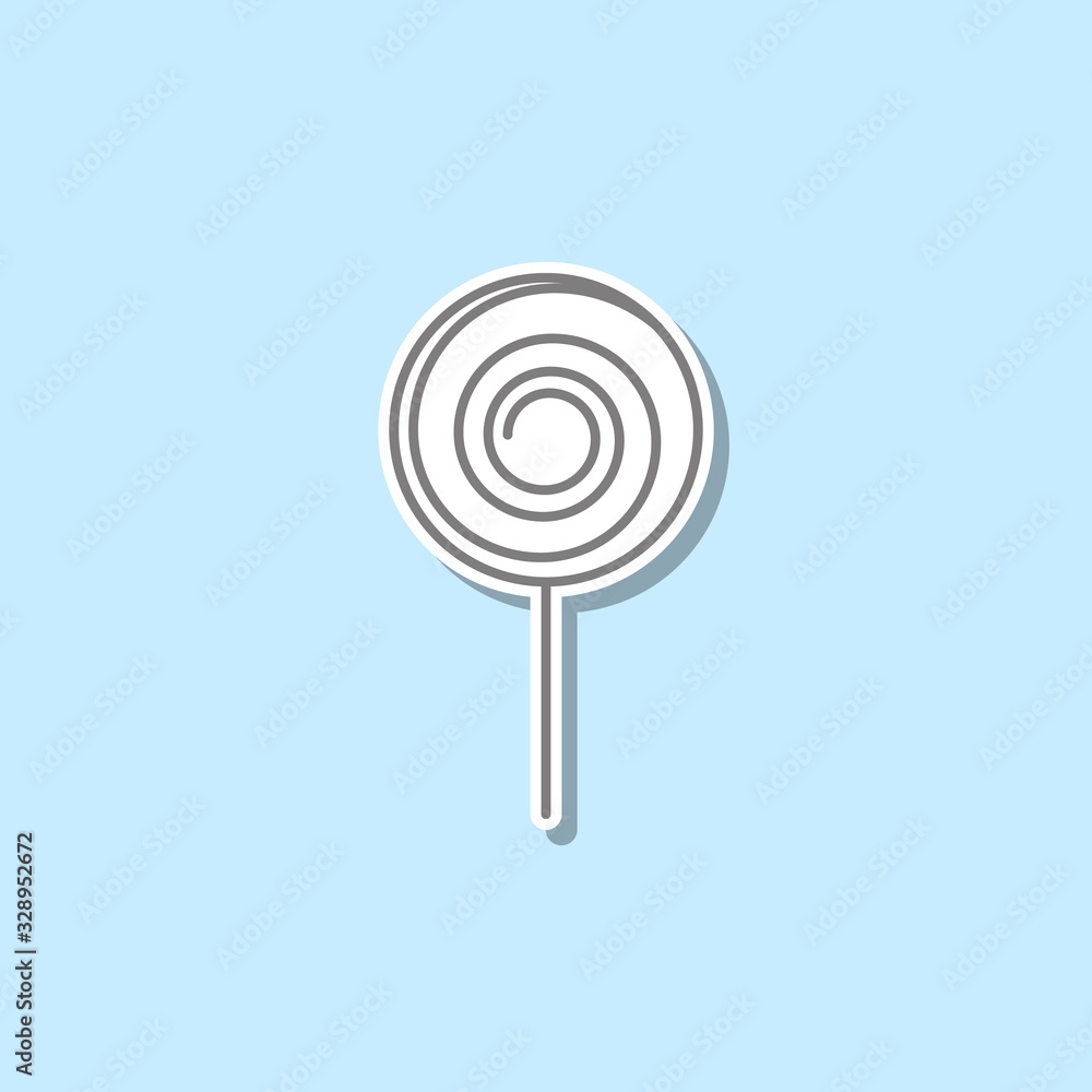 Poster lolipop sticker icon. simple thin line, outline vector of web icons for ui and ux, website or mobile