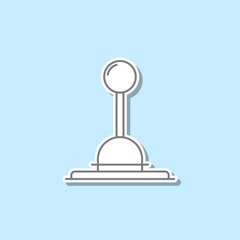 Lever arm sticker icon. Simple thin line, outline vector of web icons for ui and ux, website or mobile application