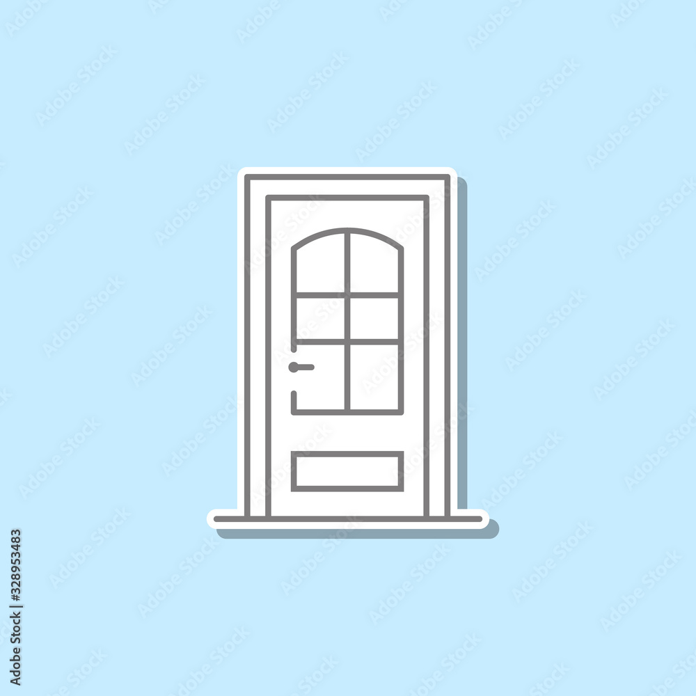 Poster interroom door sticker icon. simple thin line, outline vector of web icons for ui and ux, website or