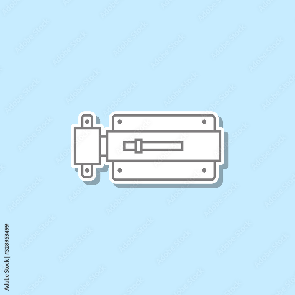 Poster bolt sticker icon. simple thin line, outline vector of web icons for ui and ux, website or mobile ap