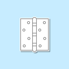 Door hinge sticker icon. Simple thin line, outline vector of web icons for ui and ux, website or mobile application