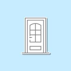 Interroom door sticker icon. Simple thin line, outline vector of web icons for ui and ux, website or mobile application