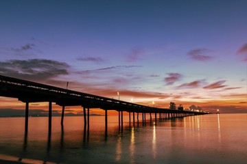 Fototapeta na wymiar Alba nella spiaggia del Giorgino