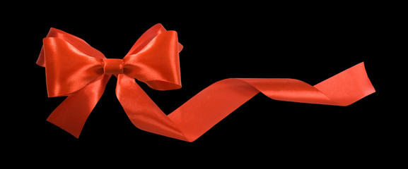 isolated image of holiday bows on a black background
