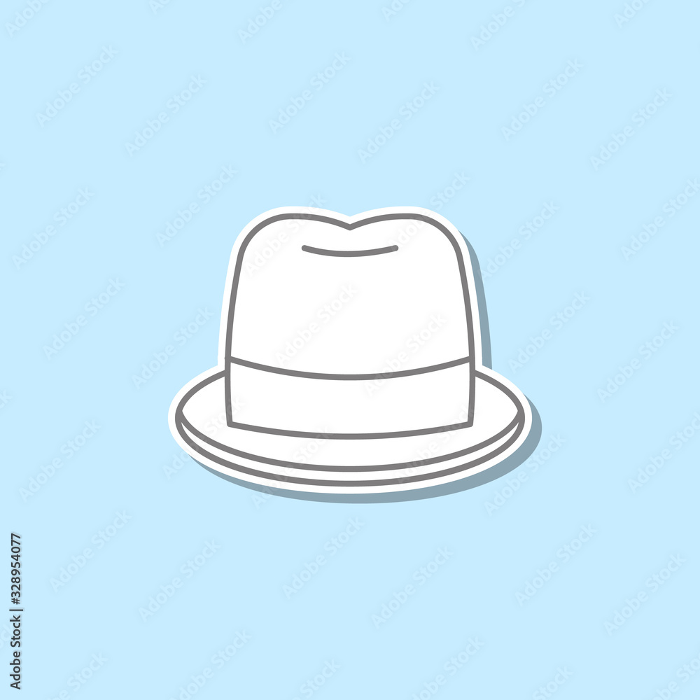 Poster hat sticker icon. simple thin line, outline vector of web icons for ui and ux, website or mobile app