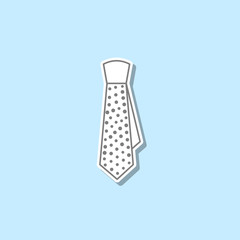 Tie sticker icon. Simple thin line, outline vector of web icons for ui and ux, website or mobile application