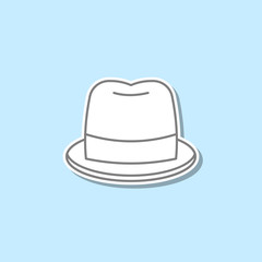 Hat sticker icon. Simple thin line, outline vector of web icons for ui and ux, website or mobile application