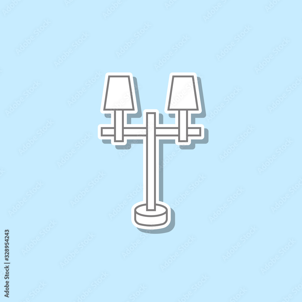 Poster night light sticker icon. simple thin line, outline vector of web icons for ui and ux, website or mo
