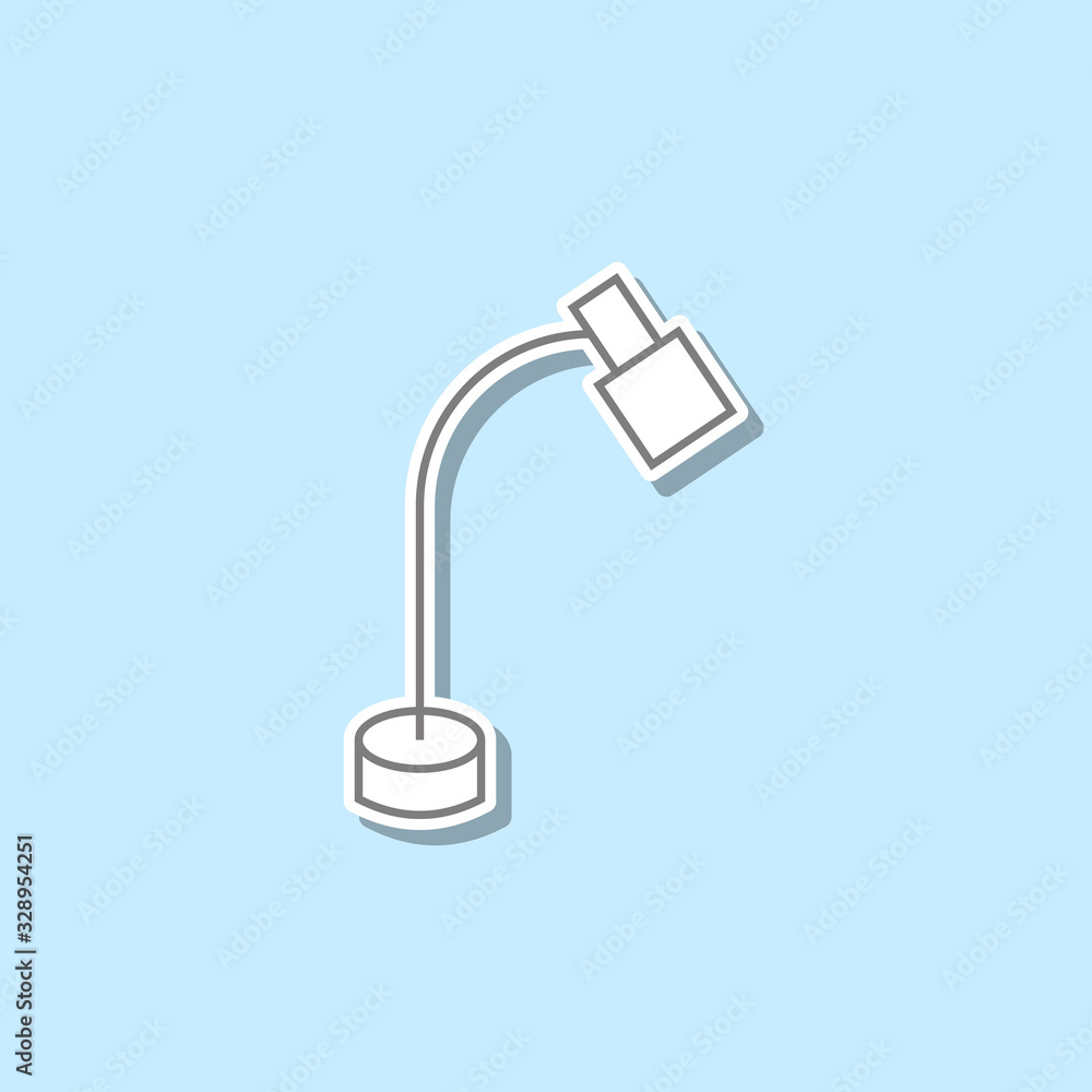 Poster table lamp sticker icon. simple thin line, outline vector of web icons for ui and ux, website or mob