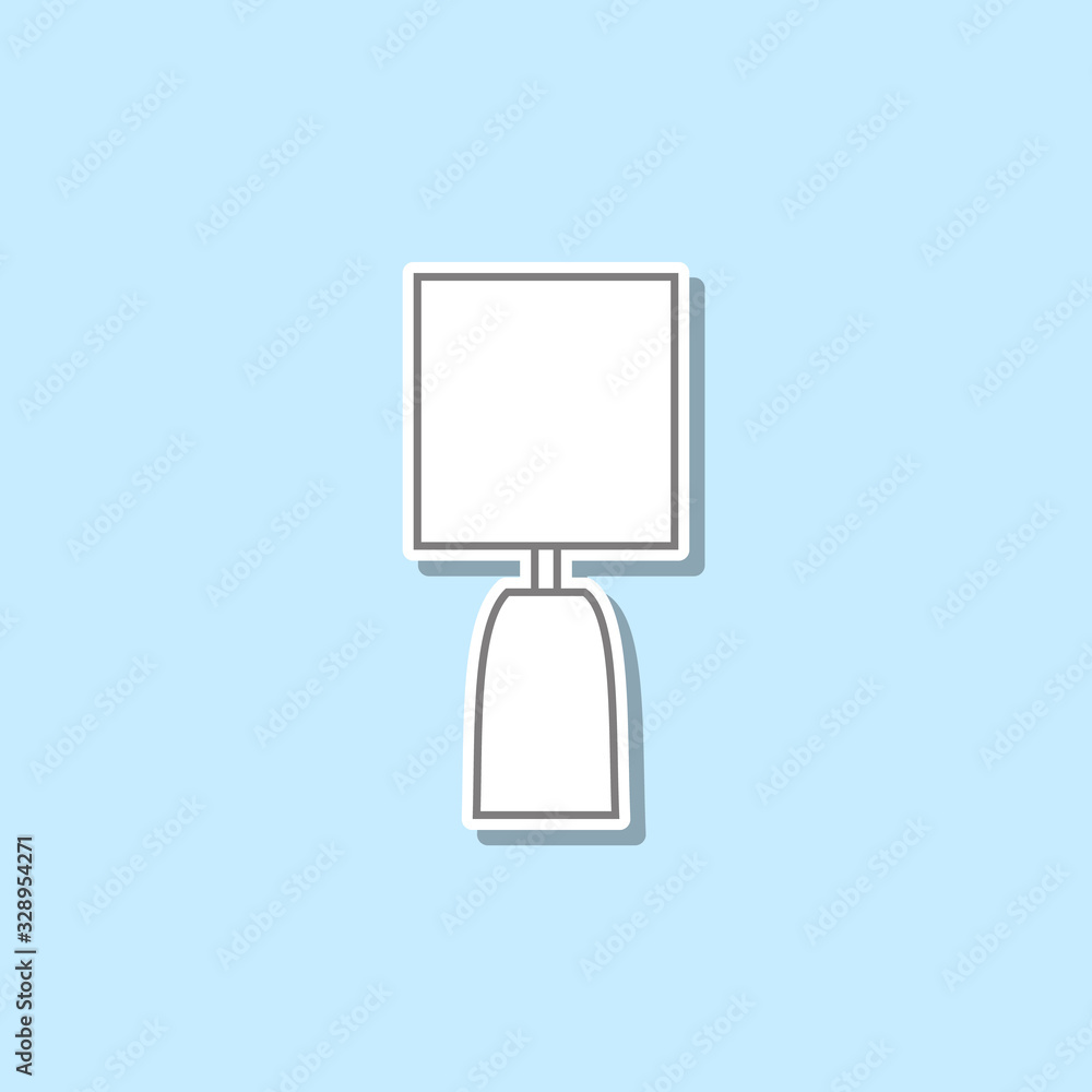Poster night lamp sticker icon. simple thin line, outline vector of web icons for ui and ux, website or mob