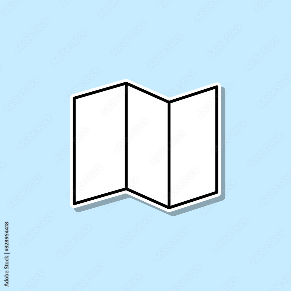 Poster uncovered paper sticker icon. simple thin line, outline vector of web icons for ui and ux, website o