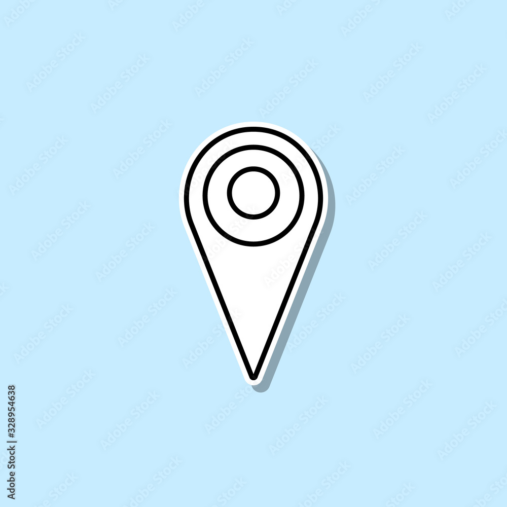 Poster pin sticker icon. simple thin line, outline vector of web icons for ui and ux, website or mobile app