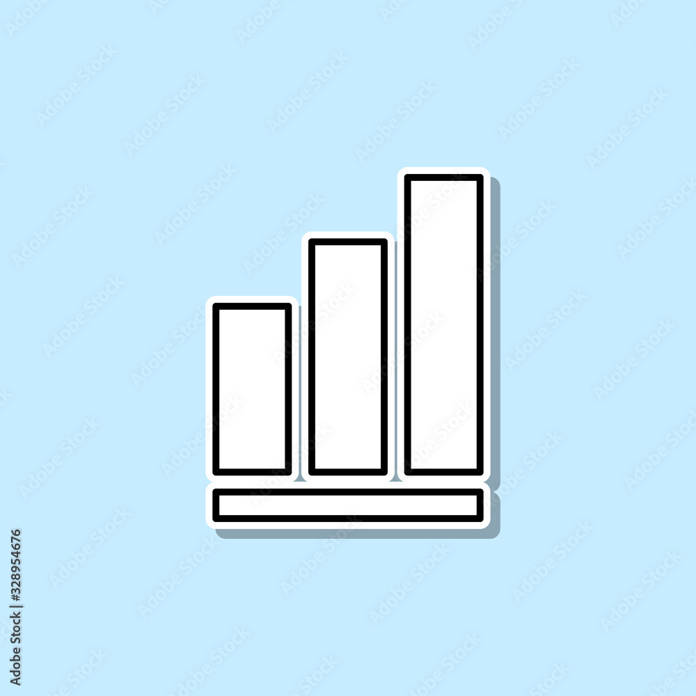 Poster growth chart sticker icon. simple thin line, outline vector of web icons for ui and ux, website or m