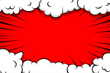 Naklejka premium Comic book cartoon speech bubble for text