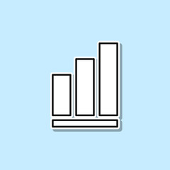 Growth chart sticker icon. Simple thin line, outline vector of web icons for ui and ux, website or mobile application