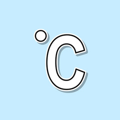 Celsius sticker icon. Simple thin line, outline vector of web icons for ui and ux, website or mobile application