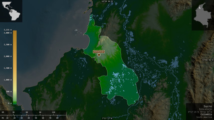 Sucre, Colombia - composition. Physical