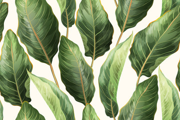 Nahtloses Muster der Palmblätter