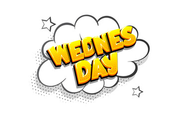 Wednesday comic text speech bubble pop art