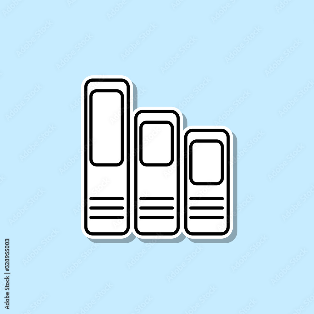 Poster books sticker icon. simple thin line, outline vector of web icons for ui and ux, website or mobile a