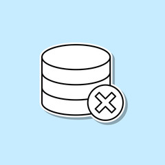 Collected coins with multiplication sticker icon. Simple thin line, outline vector of web icons for ui and ux, website or mobile application