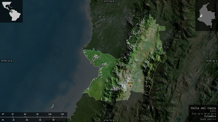 Valle del Cauca, Colombia - composition. Satellite