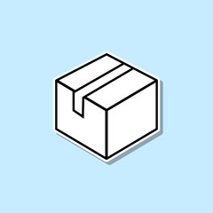 Sealed box sticker icon. Simple thin line, outline vector of web icons for ui and ux, website or mobile application