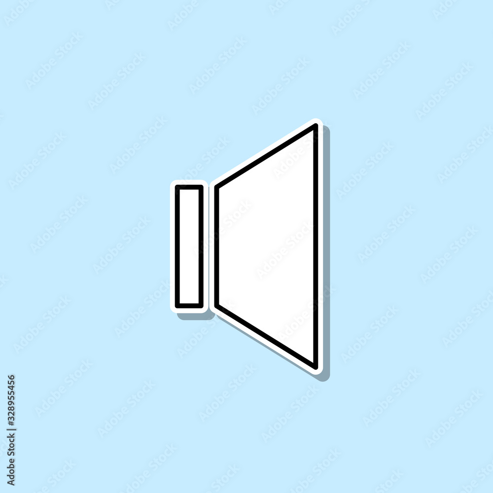 Poster sign included sound sticker icon. simple thin line, outline vector of web icons for ui and ux, websi