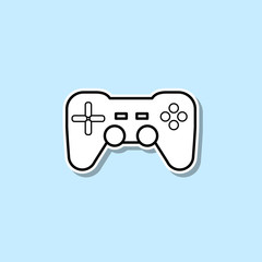 Joystick sticker icon. Simple thin line, outline vector of web icons for ui and ux, website or mobile application