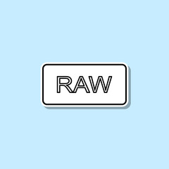 Row entry sticker icon. Simple thin line, outline vector of web icons for ui and ux, website or mobile application