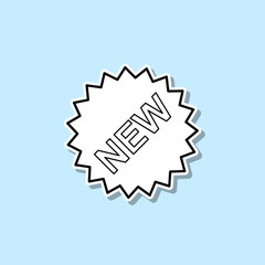 Selling sign new sticker icon. Simple thin line, outline vector of web icons for ui and ux, website or mobile application