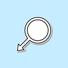 Sign of a man sticker icon. Simple thin line, outline vector of web icons for ui and ux, website or mobile application