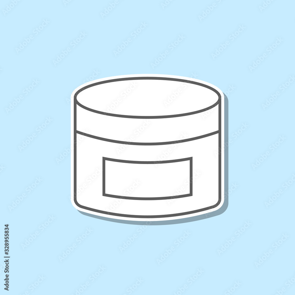 Aufkleber bank of cream sticker icon. simple thin line, outline vector of web icons for ui and ux, website or 